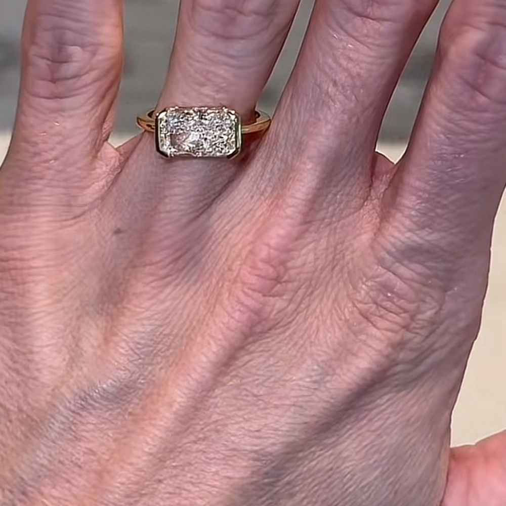 14k 3ct Radiant Cut Ring - Picture 16 of 16